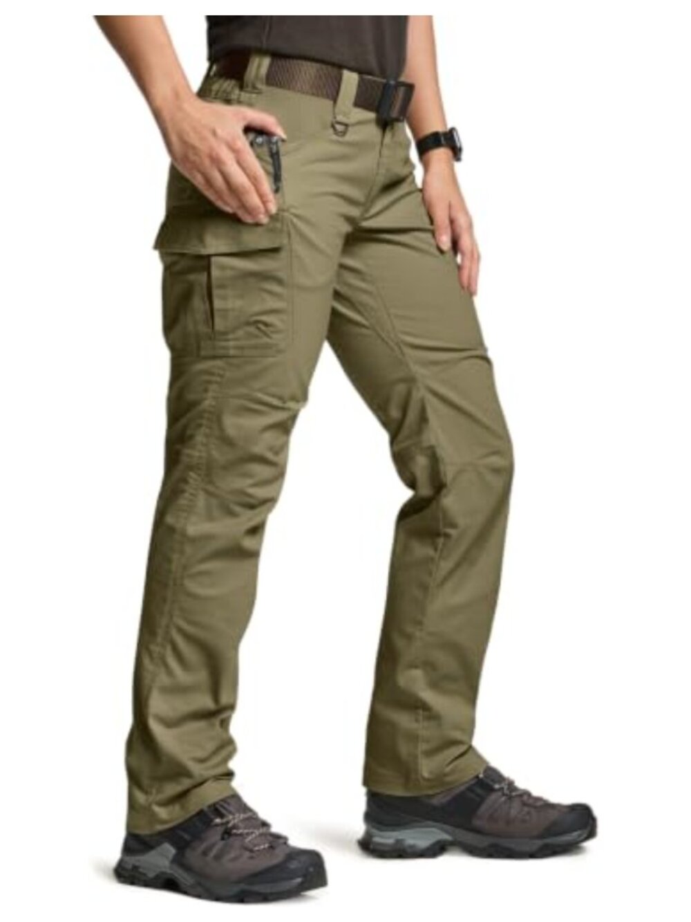 Flex Stretch Tactical Cargo Work Pants Water Resistant Ripstop Hiking